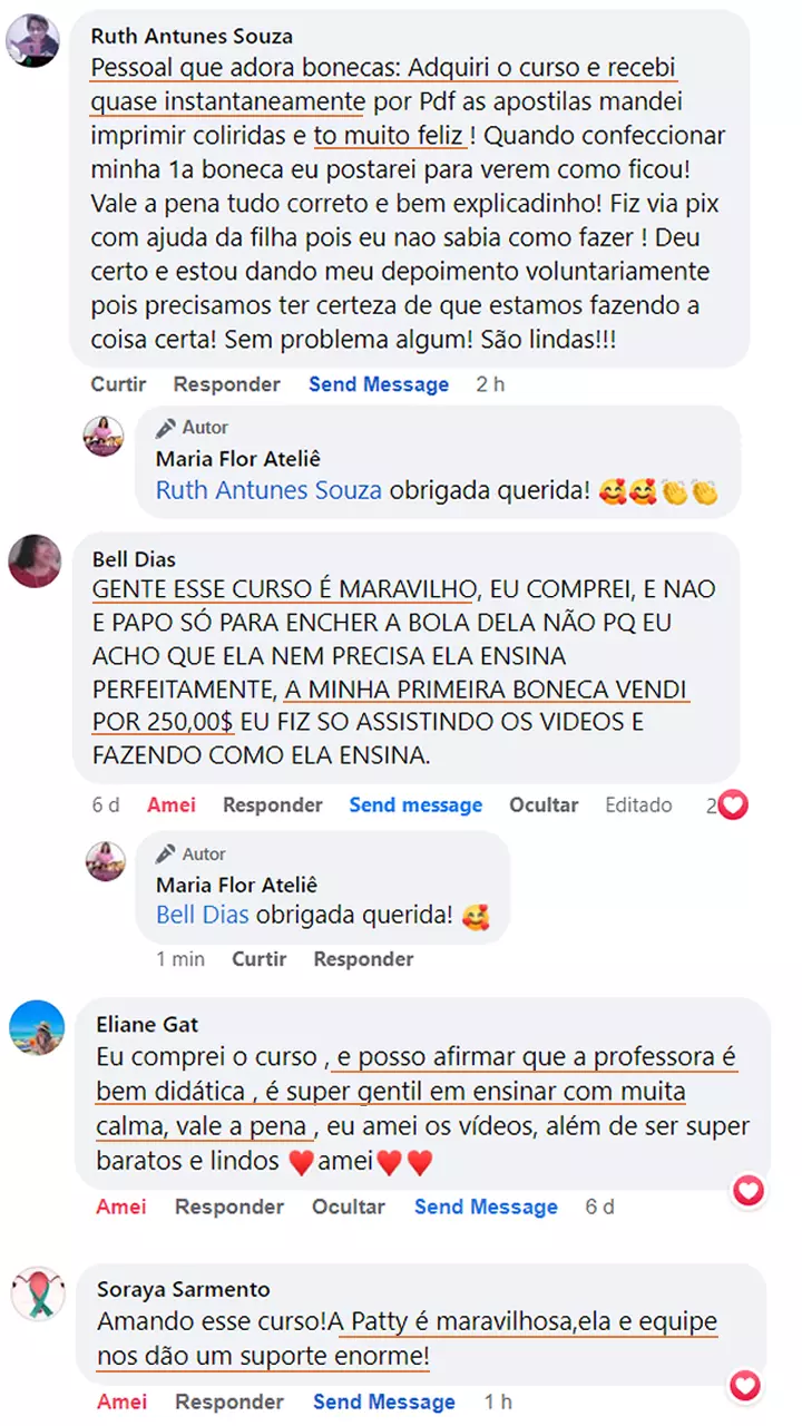 Depoimento de uma aluna da formação